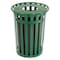 Global Industrial Round Outdoor Can, Green, Steel 237726GN - alternate 1